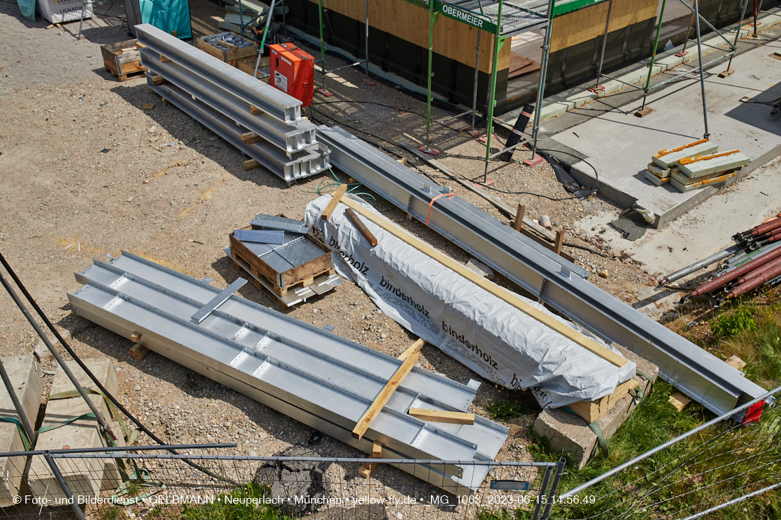 15.06.2023 - Neubau des Kindergartens und Hort für Kinder in der Quiddestraße in Neuperlach